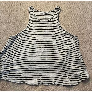 FRAME Linen Striped Tank Top